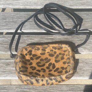 Street Level Small Faux Leather Cheetah Print Crossbody Bag